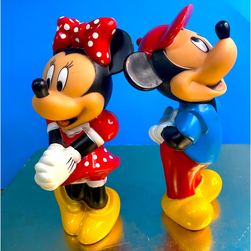 Disney Clubhouse Mickey and Minnie Mouse Pair of Vinyl Toys 5.5”